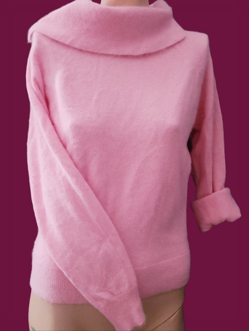 🌸 VINTAGE 75% Luxury Angora Parkhurst Cowl Neck Sweater 🩰